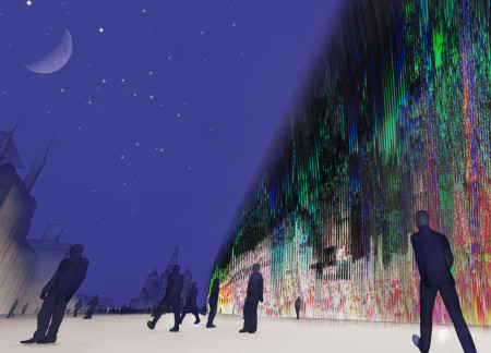 Responsive Fiber-Optic Pavilion That Visualizes Human Emotion