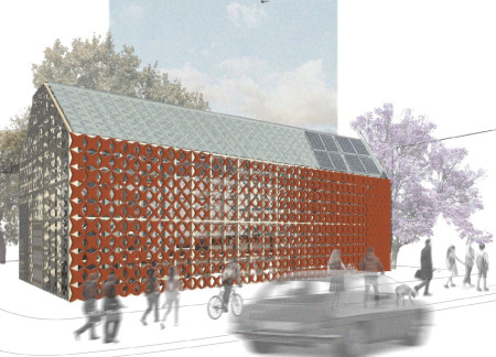 Open-Weaved Skin and Clear Polycarbonate in a Sustainable Urban Microhome