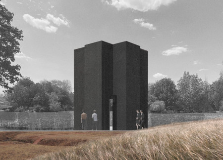 Textual Pathways in a Reflective Memorial