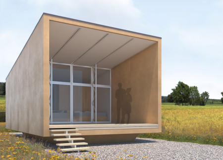 Mobile Window Promotes Connectivity in a Baked Clay Modular Home