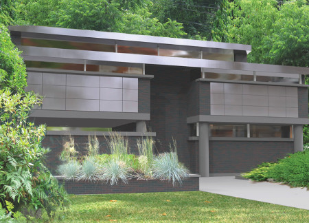 Clerestory Windows and Concrete Block Design for Efficient Urban Living