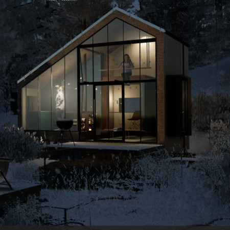 Tree Bark Cladding and Greywater Systems in a Compact Microhome