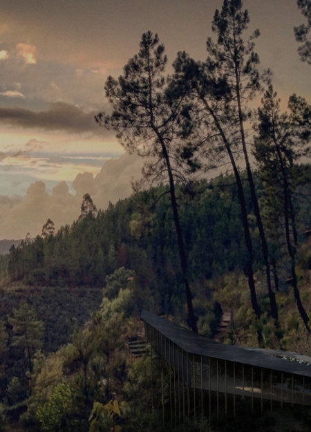 Cork Walls and Dual Canopies Shaping a Sustainable Oasis for Yoga Retreats
