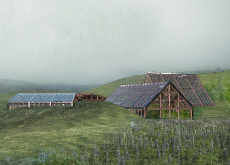 Driftwood Cladding and Bokashi Composting in a Community-Centric Greenhouse Design