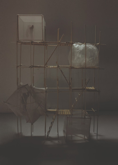 Exploring Empty Space Through Scaffolds in Tokyo Meditation Cabins