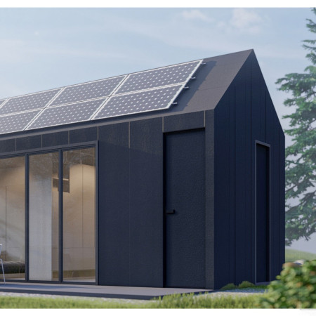 Compact Living with Efficient Rainwater System and Flexible Murphy Bed