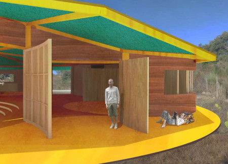 Charred Wooden Shingles and Cross-Laminated Timber Panels Define Sustainable Community Living