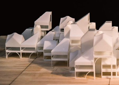 Affordable Multi-Family Housing with Modular Units and Green Spaces