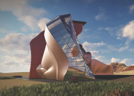 Fluid Forms and Polimarble Panels Embrace Nature in a Wildlife Education Center