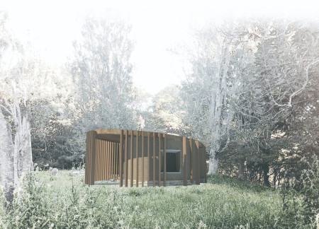 Circular Meditation Space Embracing Natural Elements