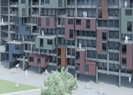 Aerial Walkways and Wood Coating in Sustainable Housing Development