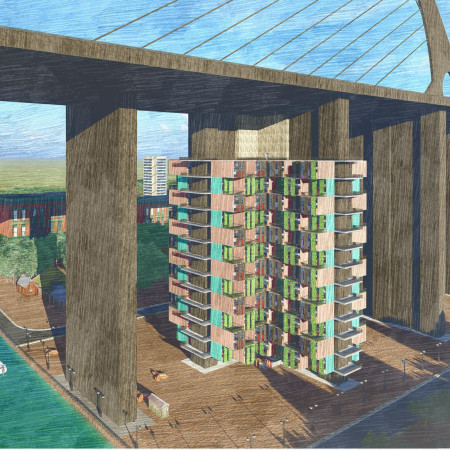 Tensile Pipes and Hollow Slabs Shaping Vertical Neighborhoods in Melbourne