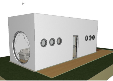Ceiling Storage Solutions in Modular Shipping Container Living