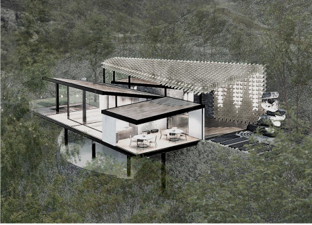 River-Inspired Filtration and Regional Wood Harmonize in Tranquil Yoga Space