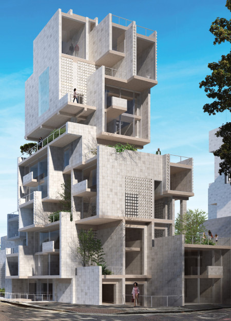 Concrete Textile Blocks Shaping Intimate Urban Spaces