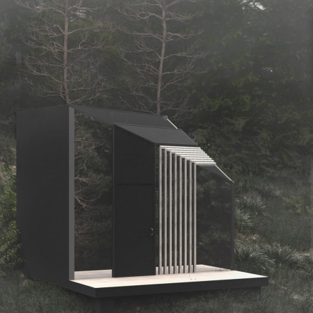 Cube-Shaped Home with Thermo-Panels and Eco-Friendly Features