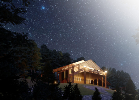 Corten Steel Serenity in a Natural Cliff Retreat