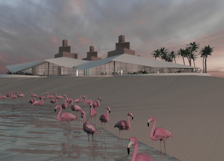 Rammed Earth Ziggurats Embracing Desert Biodiversity and Cultural Heritage