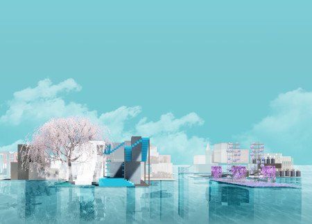 Pond-Centered Communal Living with Art Integration