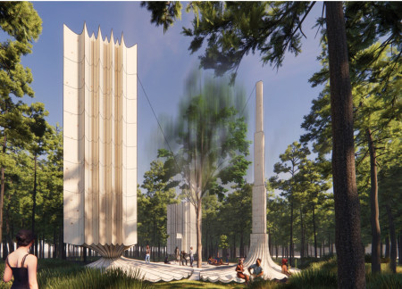 Performative Pavilion Crafted from Cross-Laminated Timber in a Rare Forest Ecosystem