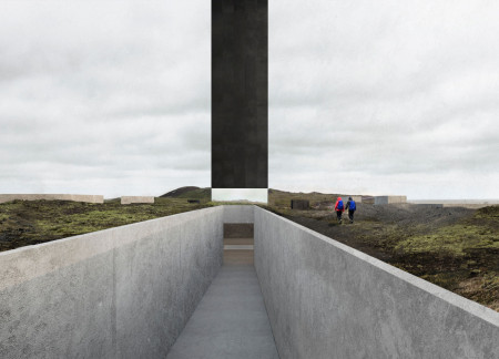 Reflective Monolith Integrating Natural Light with Underground Spaces