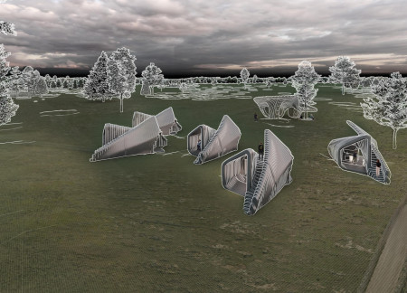 Tree Bark Huts with 3d-Printed Geopolymer Structures for Eco-Friendly Retreats