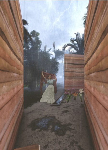 Compacted Earth and Reinforced Concrete Temple Celebrating Local Biodiversity