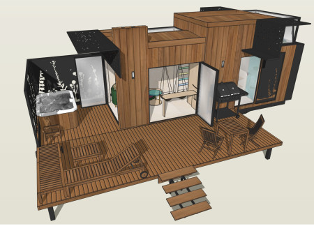 Living Among Nature with Glass Walls and Local Wood