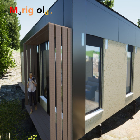 L-Shaped Living Units with Efficient Wood Frame Construction