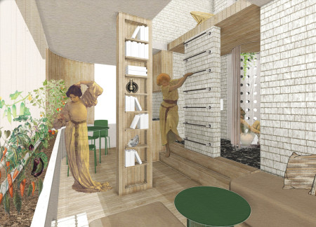 Mycelium Bricks and Recycled Plastic Form a Sustainable Community Home