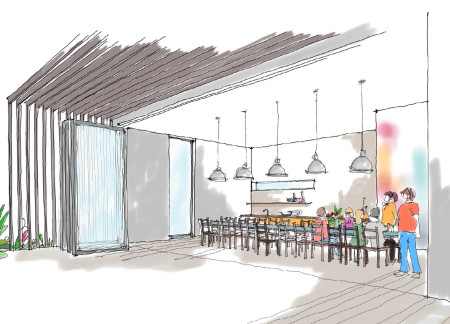 Timber Pergola Overlooking a Lush Garden Retreat