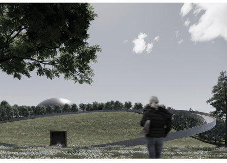 Cobalt Mine Memorial Emphasizing Light and Reflection