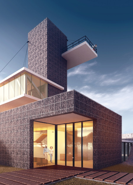 Gabion Walls Embracing Natural Landscapes in a Sustainable Visitor Center