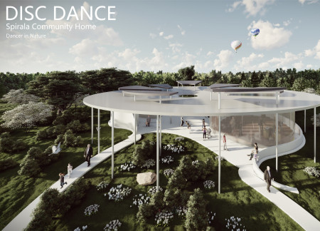 Spiral Form with Steel Structure and Rainwater Harvesting in Community Living