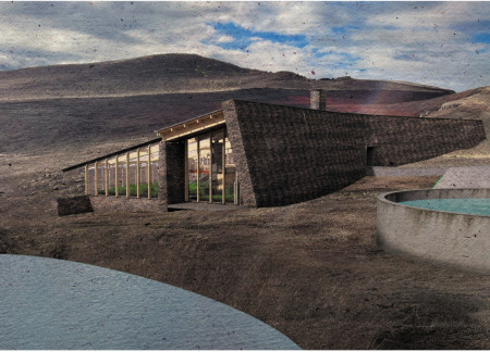 Gabion Walls and Geothermal Heating in a Sustainable Greenhouse Restaurant