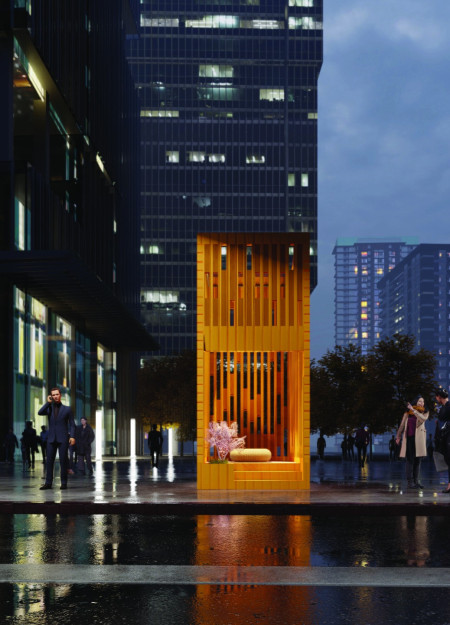 Sliding Timber Panels Enhancing Privacy and Connection in Urban Meditation Space