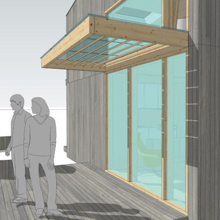 Rainwater Collection and Triple Glazing Within a Timber Retreat