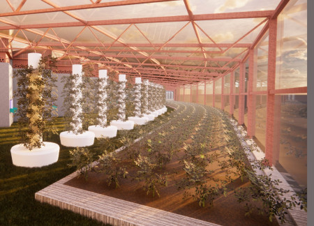 Thermal Mass Integration with Recycled Materials in a Community-Focused Facility