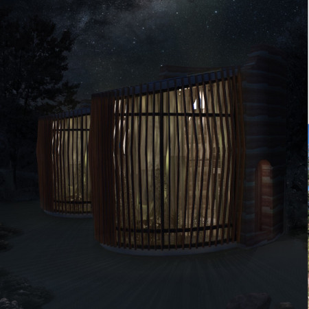 Healing Retreat Shaped by Rammed Earth and Therapeutic Gardens