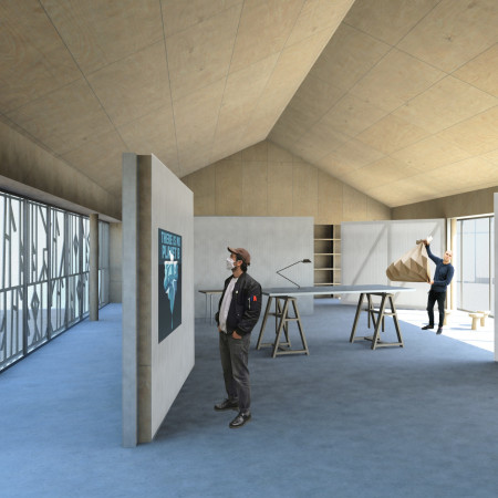 Fair-Faced Concrete Facility Supporting Organic Waste Management and Community Engagement