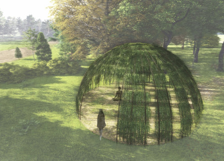Weaving Nature with Living Willow for a Mindful Retreat Space