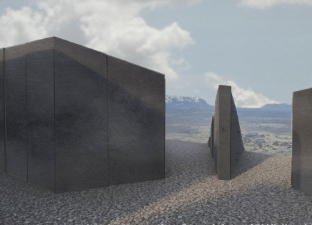 Framed Views with Steel Elements Enhancing Volcanic Experience