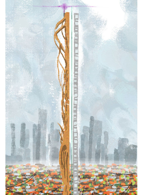 Welcoming Space of Altered Clay with Transparent Living Environments