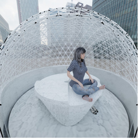 Fractal Facade and Waterway Soundscape in a WPC Retreat