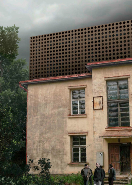 Ceramic Lattice and Glass Facade Enhancing Community Spaces