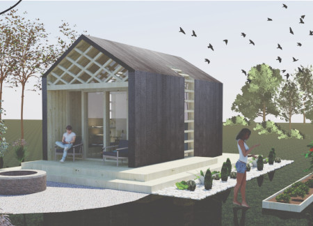 Clay and Straw Microhomes Emphasizing Communal Living and Flexibility