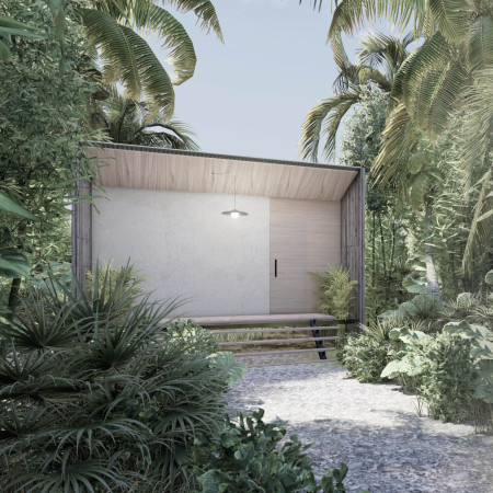 Timber-Clad Retreat with Natural Ventilation and Rainwater Harvesting