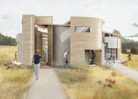 Rammed Earth Structures Fostering Community Engagement Through Spiral Geometry