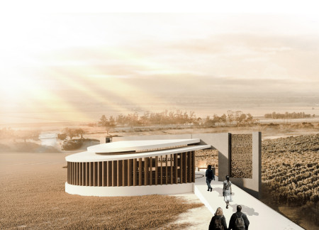 Engaging Views Through Expansive Concrete and Stone Spaces