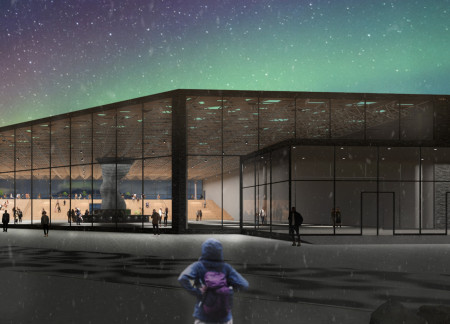 Natural Light and Dark Corridor Enhance Community Engagement in Film Pavilion